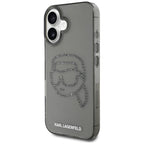 Karl Lagerfeld dėklas iPhone 16 – juodas
