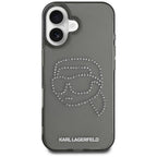 Karl Lagerfeld dėklas iPhone 16 – juodas