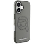 Karl Lagerfeld dėklas iPhone 16 – juodas