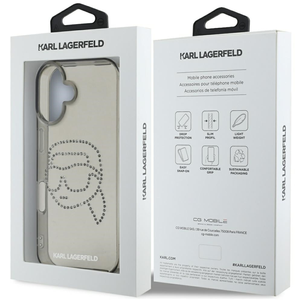 Karl Lagerfeld dėklas iPhone 16 – juodas
