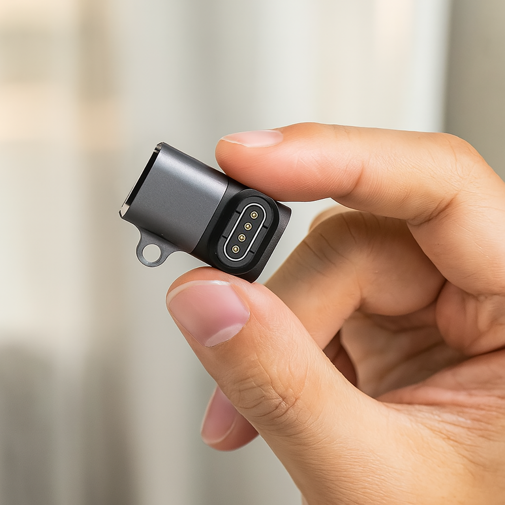 Wozinsky WAYGS1 USB-C adapteris, skirtas Garmin išmaniajam laikrodžiui – pilka