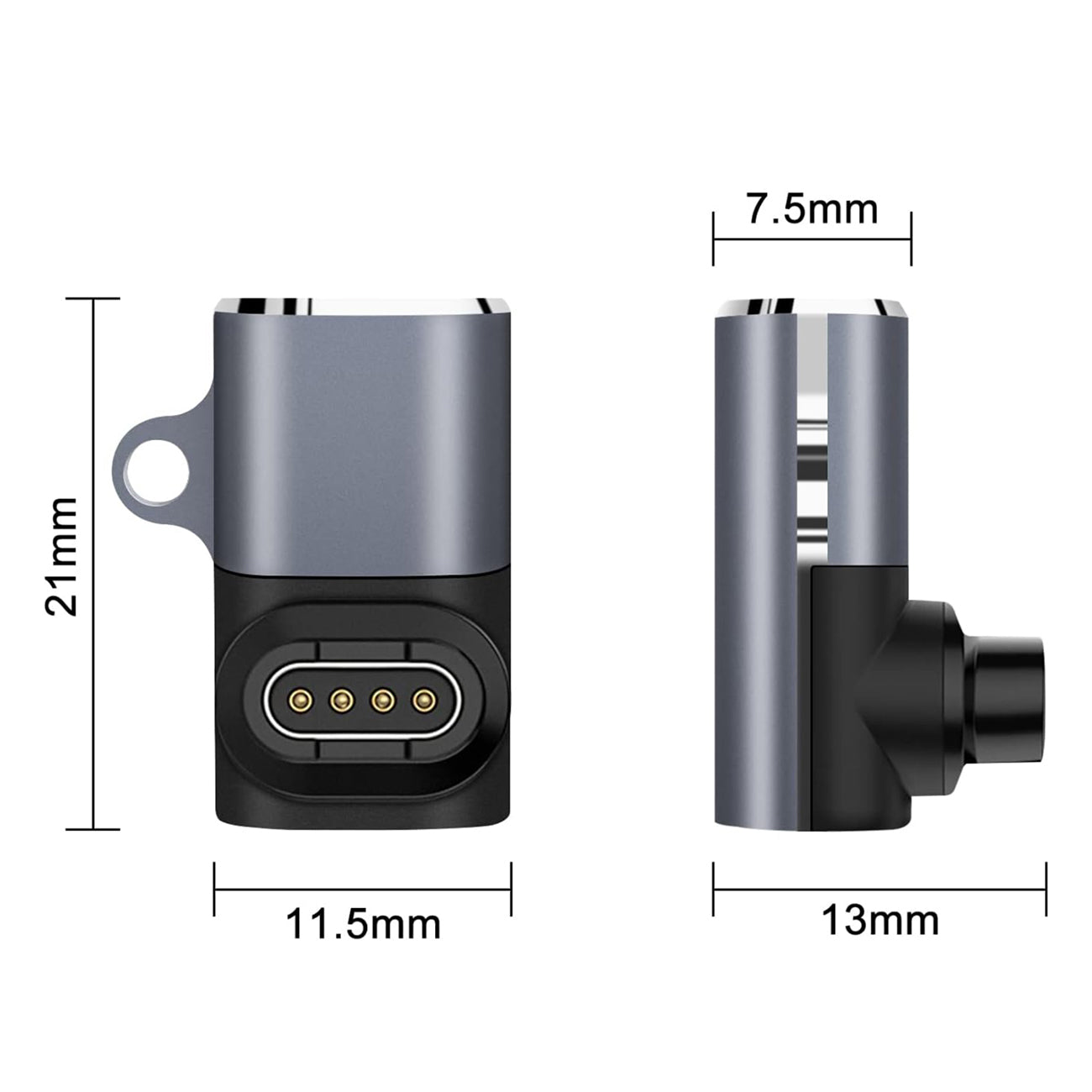 Wozinsky WAYGS1 USB-C adapteris, skirtas Garmin išmaniajam laikrodžiui – pilka
