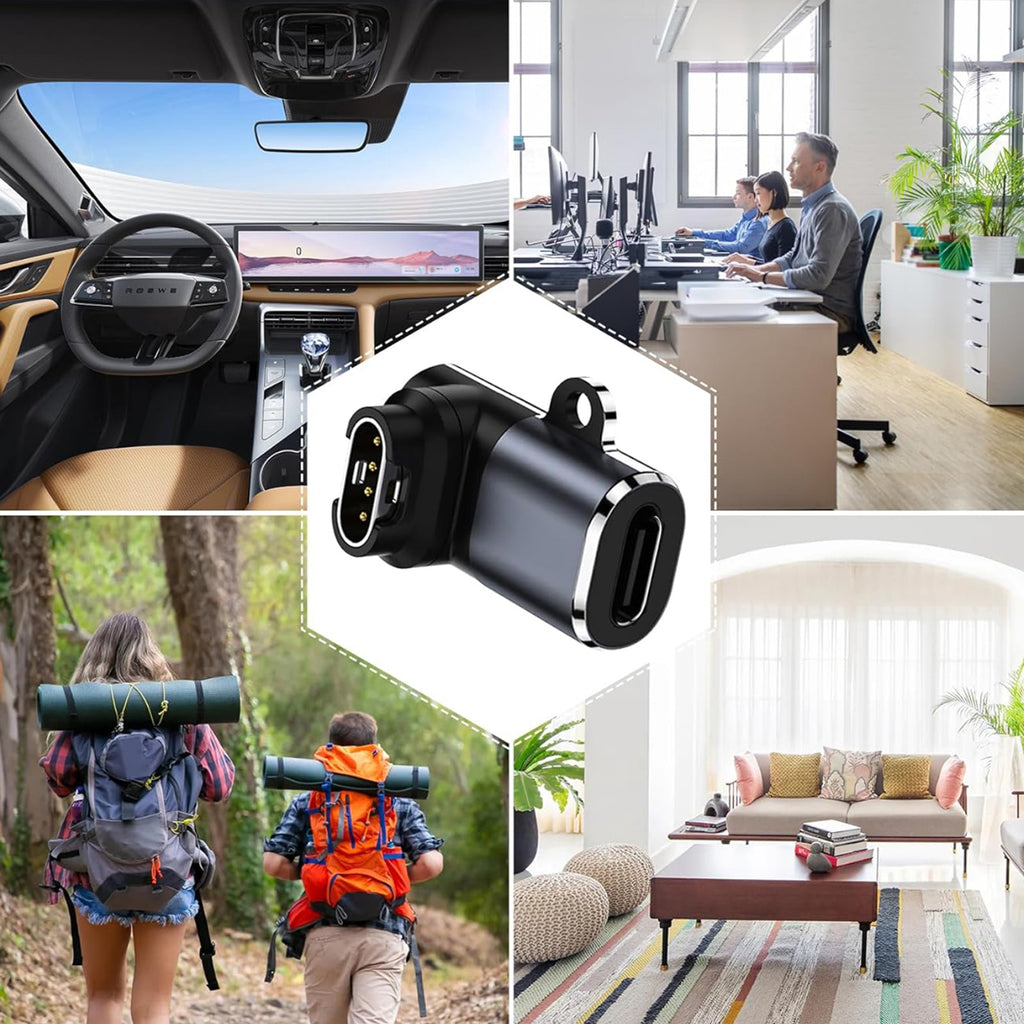 Wozinsky WAYGS1 USB-C adapteris, skirtas Garmin išmaniajam laikrodžiui – pilka