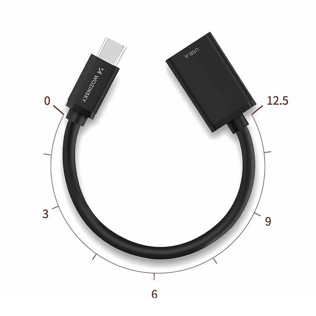 Wozinsky WOTGY1S USB-C 3.0 (vyriškas) – USB-A 3.0 (moteriškas) OTG adapteris – juodas