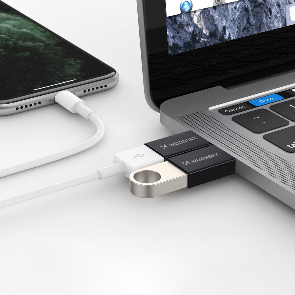 Wozinsky W10GY1S USB-C – USB-A 3.2 10Gb/s adapteris – juodas