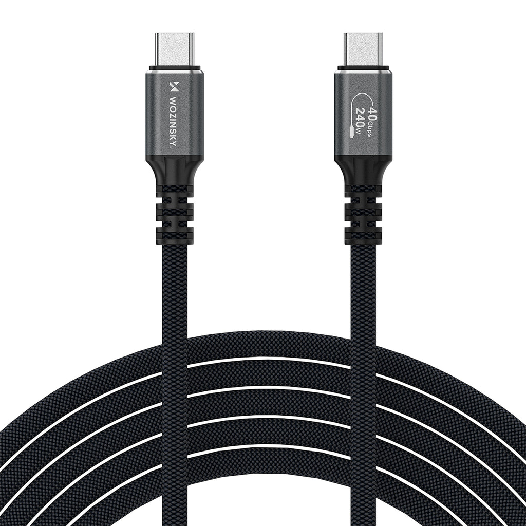 Wozinsky WPS-UY41S Laidas USB-C USB4 40Gb/s 240W 1m 4K juodas