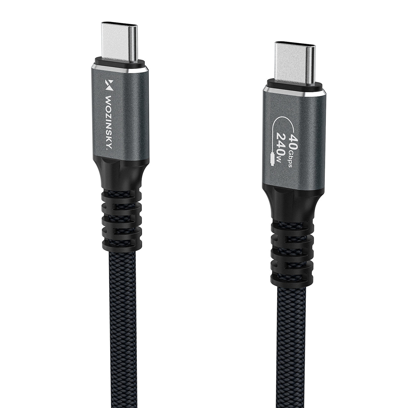 Wozinsky WPS-UY415S Laidas USB-C USB4 40Gb/s 240W 1.5m 4K juodas