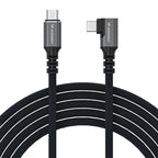 Wozinsky WPS1-UY41S Kampinis laidas USB-C USB4 40Gb/s 240W 1.5m 4K juodas
