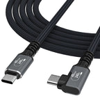 Wozinsky WPS2-UY41S Kampinis laidas USB-C USB4 40Gb/s 240W 2m juodas