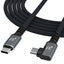 Wozinsky WPS2-UY41S Kampinis laidas USB-C USB4 40Gb/s 240W 2m juodas