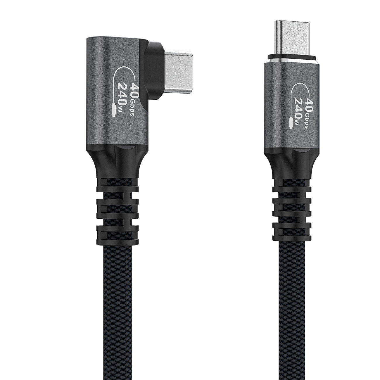 Wozinsky WPS2-UY41S Kampinis laidas USB-C USB4 40Gb/s 240W 2m juodas