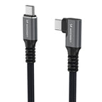 Wozinsky WPS3-UY41S Kampinis laidas USB-C USB4 40Gb/s 240W 1m 4K juodas