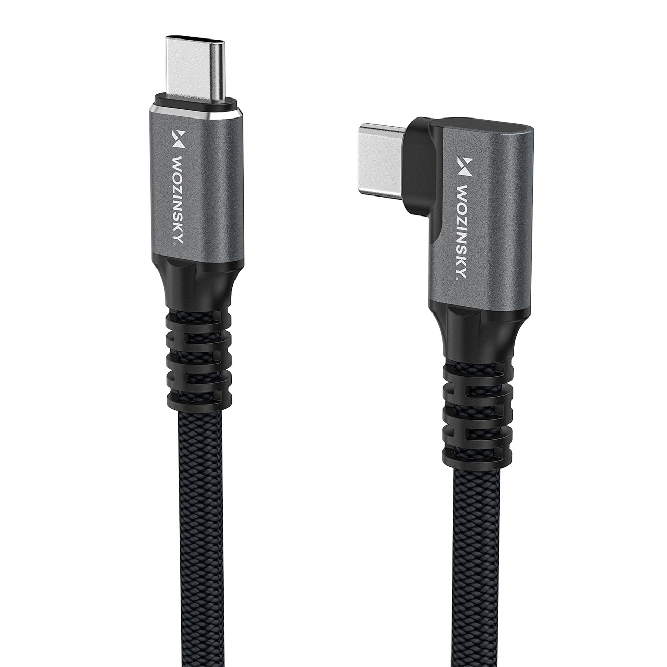 Wozinsky WPS3-UY41S Kampinis laidas USB-C USB4 40Gb/s 240W 1m 4K juodas