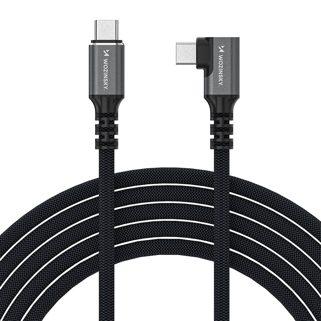 Wozinsky WPS3-UY41S Kampinis laidas USB-C USB4 40Gb/s 240W 1m 4K juodas