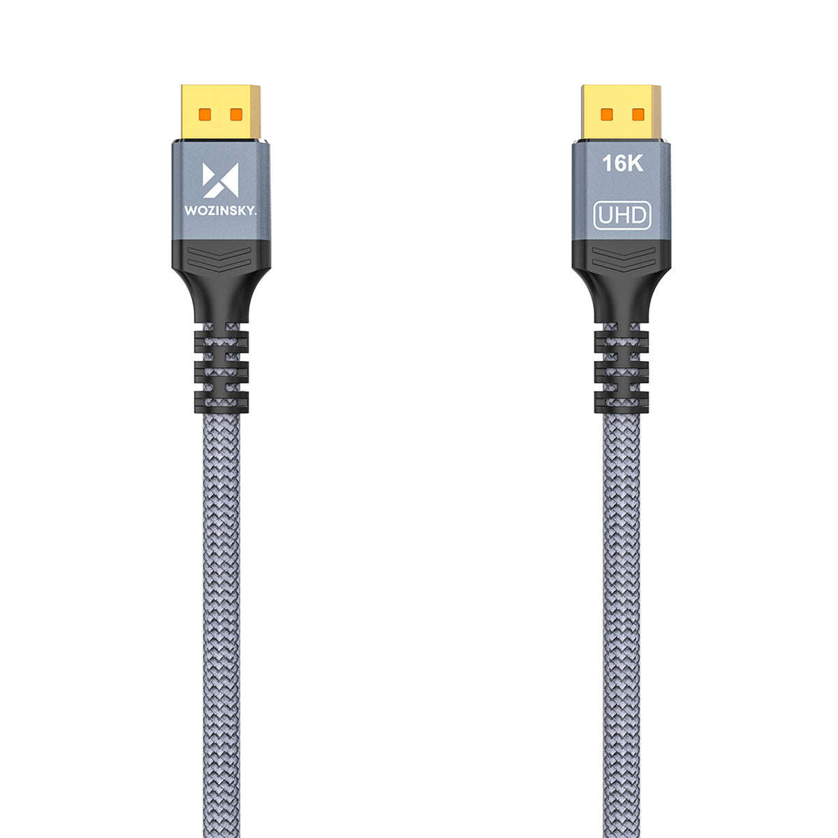 Wozinsky WPS-16AYL3S DisplayPort 2.1 kabelis 80 Gb/s 16K@60Hz 8K@120Hz 4K@240Hz HDR HDCP DSC 3m - juodas -- Video Cables