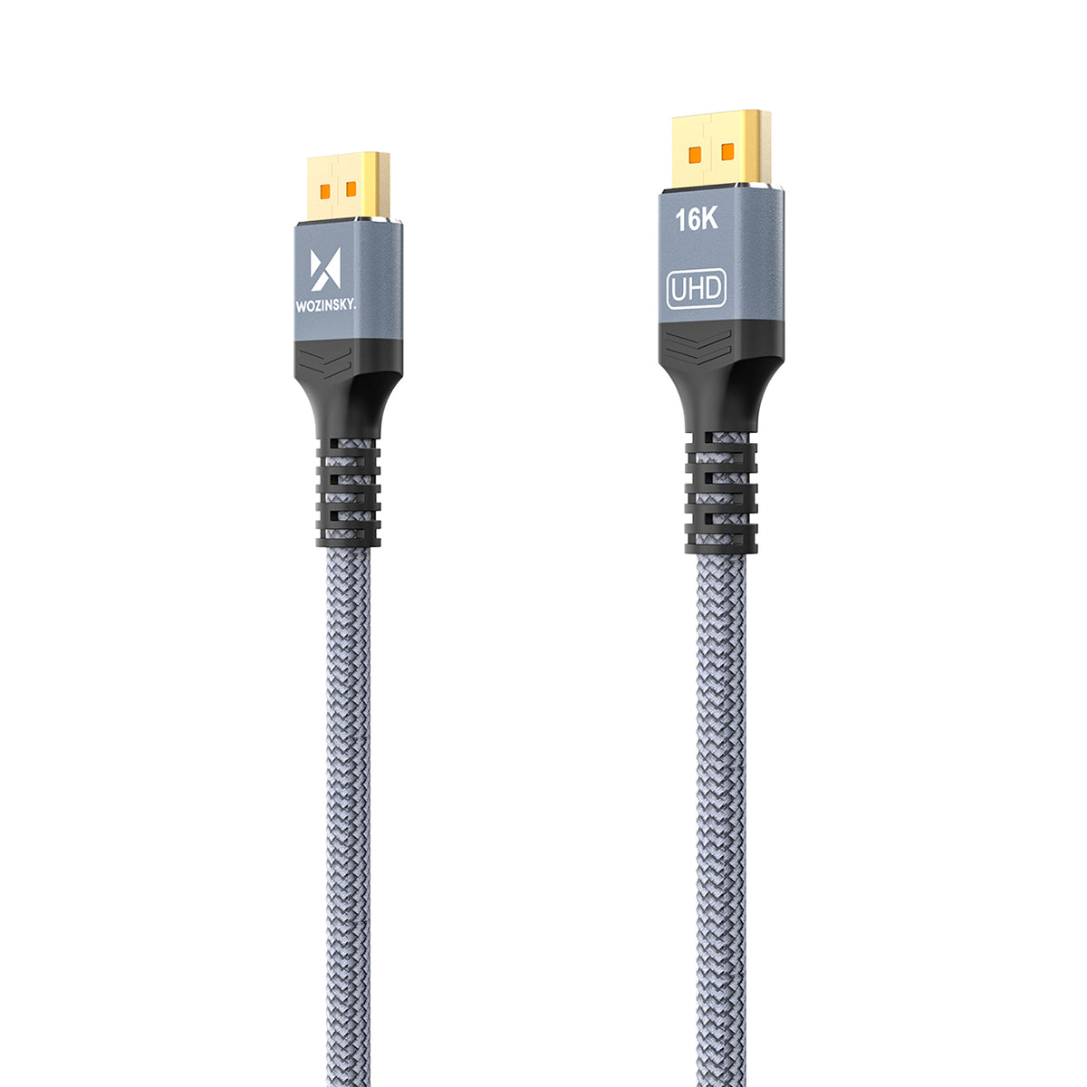Wozinsky WPS-16AYL3S DisplayPort 2.1 kabelis 80 Gb/s 16K@60Hz 8K@120Hz 4K@240Hz HDR HDCP DSC 3m - juodas -- Video Cables