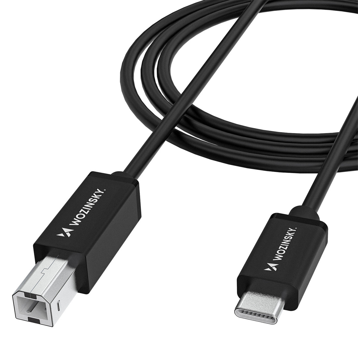 Wozinsky WKDDY1S Laidas USB-B - USB-C 1m juodas