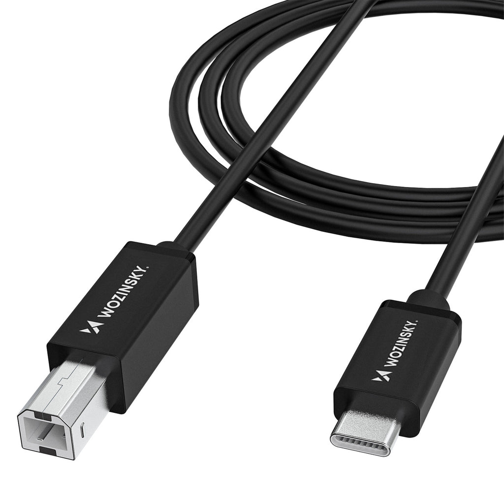 Wozinsky WKDDY2S Laidas USB-B - USB-C 2m juodas