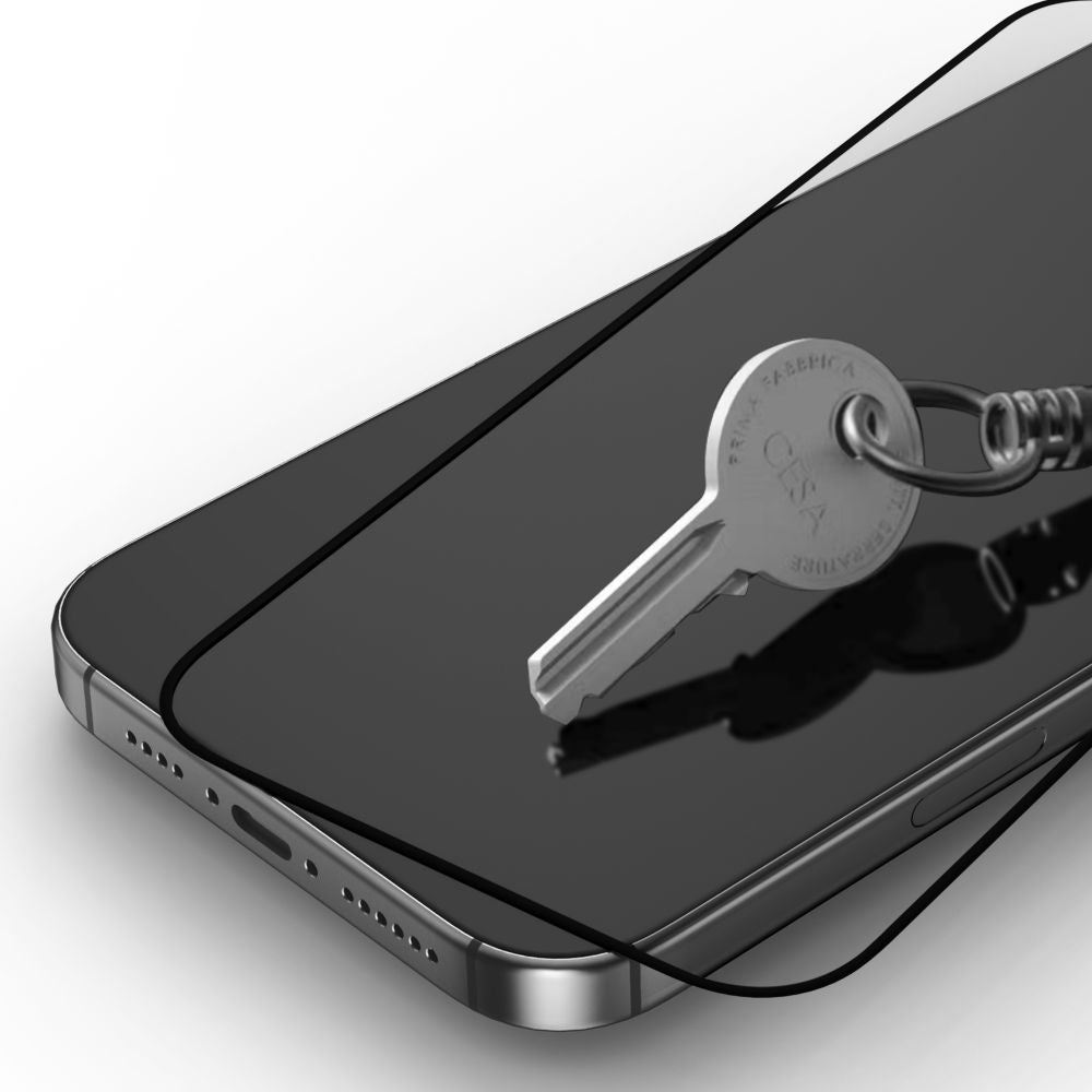 Tech-Protect Glass Fit+ grūdintas stiklas iPhone 16e/14/13 Pro/13 – juodas (2 vnt.) -- iPhone 16e / iPhone 14 / iPhone 13...