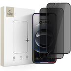 Tech-Protect Anti Spy Glass iPhone 16e/14/13 Pro/13 – juodas, 2 vnt. -- iPhone 16e / iPhone 14 / iPhone 13 Pro / iPhone 13