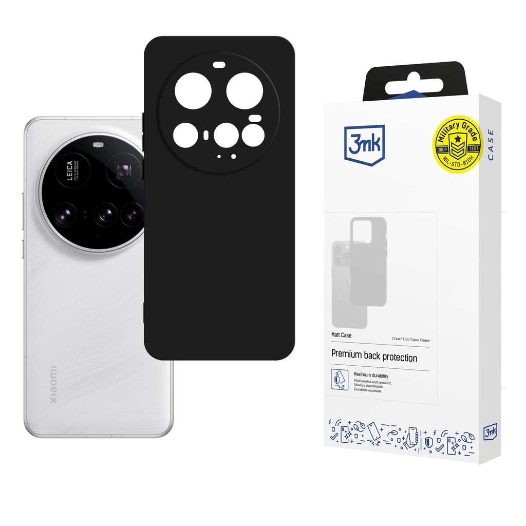 Dėklas 3mk Matt Case skirtas Xiaomi 15 Ultra - matinė juoda -- Xiaomi 15 Ultra