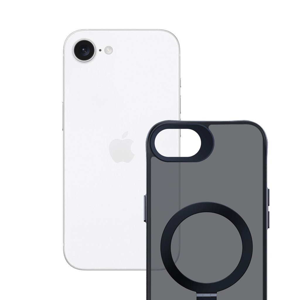 3mk Smoke Case Mag&Stand, skirtas Apple iPhone 16E - juodas -- iPhone 16E