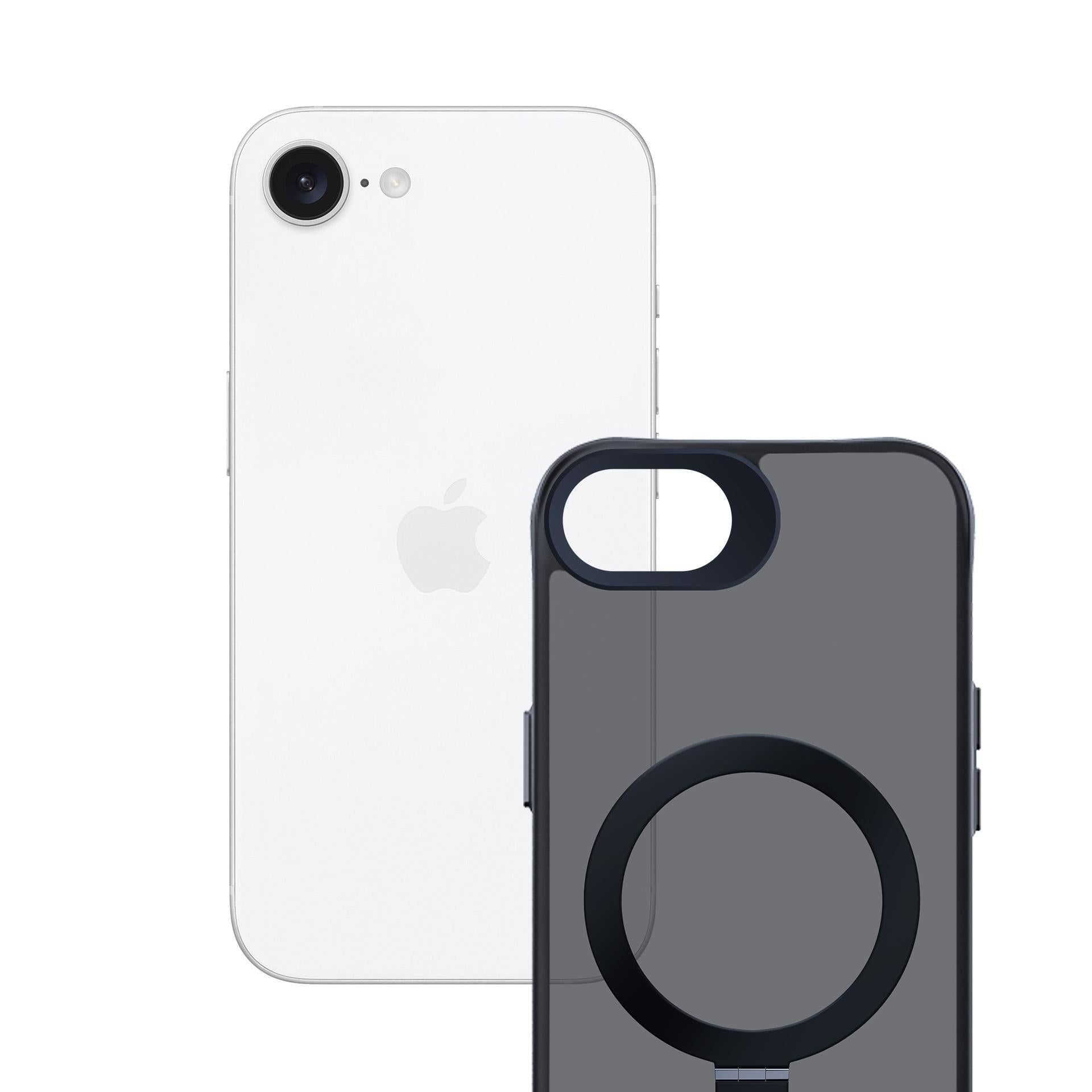 3mk Smoke Case Mag&Stand, skirtas Apple iPhone 16E - juodas -- iPhone 16E