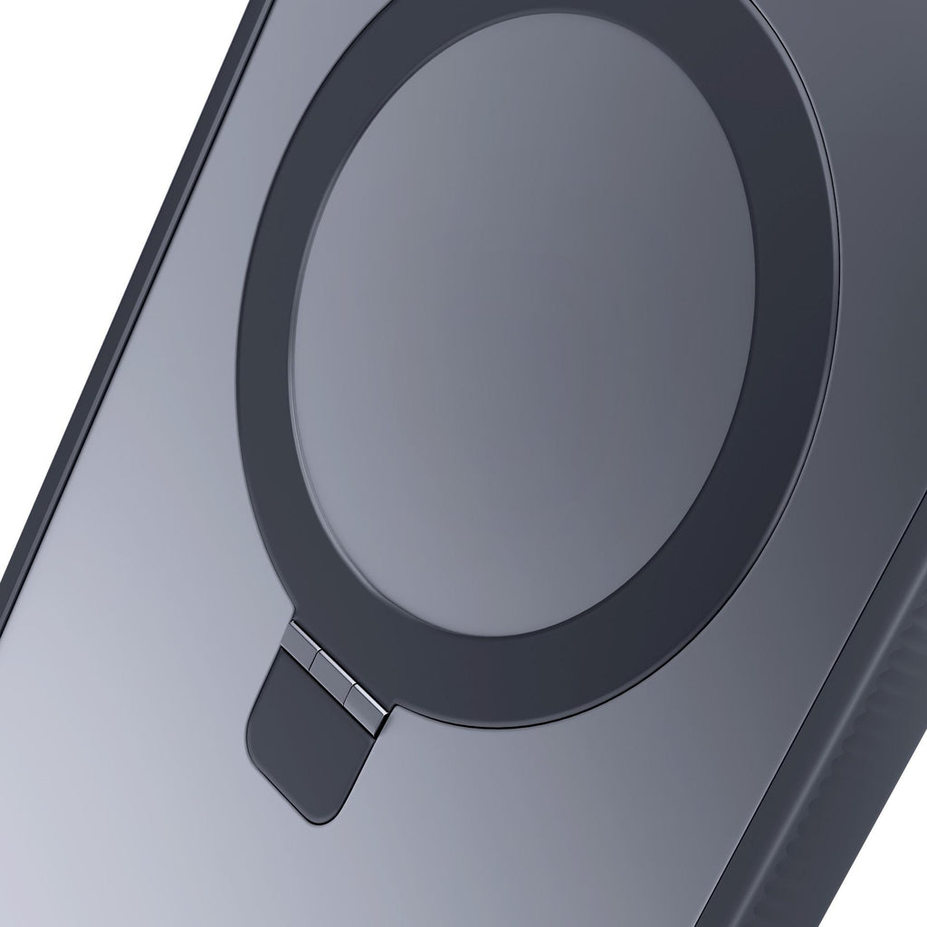 3mk Smoke Case Mag&Stand, skirtas Apple iPhone 16E - juodas -- iPhone 16E