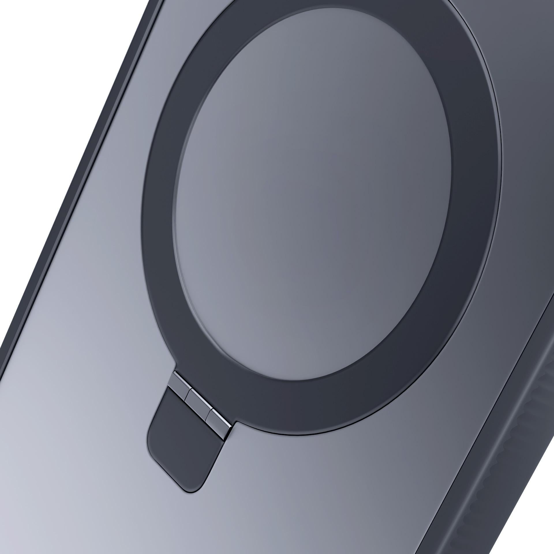 3mk Smoke Case Mag&Stand, skirtas Apple iPhone 16E - juodas -- iPhone 16E