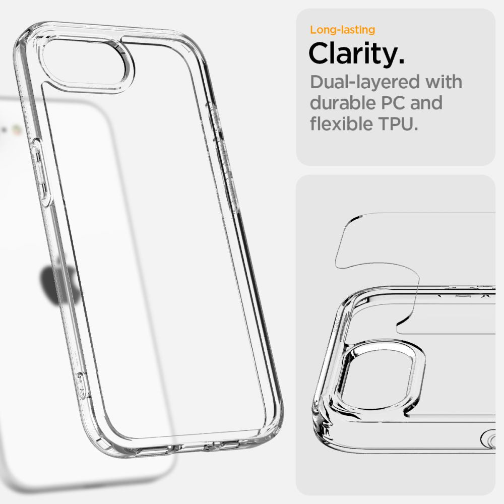 Spigen Ultra Hybrid dėklas iPhone 16e – skaidrus