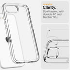 Spigen Ultra Hybrid dėklas iPhone 16e – skaidrus