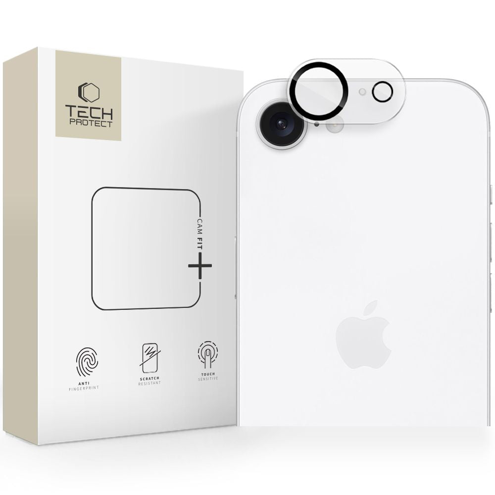 Tech-Protect Cam Fit+ kameros stiklas iPhone 16e – skaidrus -- iPhone 16e