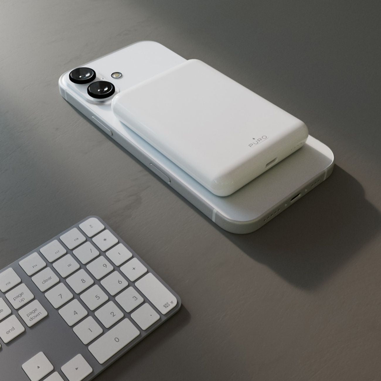Puro Išorinė baterija Power Mag 5000mAh 20W Power Delivery USB-C - baltas