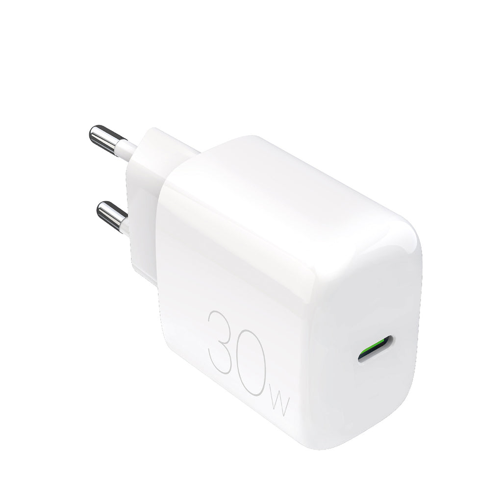 Puro PROLITE 30W USB-C sieninis įkroviklis - baltas