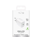 Puro PROLITE 30W USB-C sieninis įkroviklis - baltas