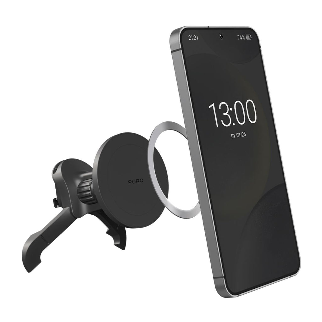 Puro reguliuojamas automobilinis laikiklis, suderinamas su MagSafe - juodas -- Cell phone holders