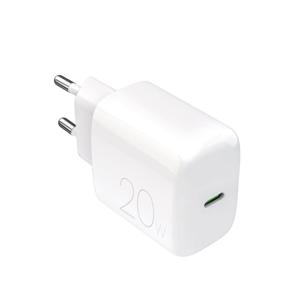 Puro PROLITE 20W USB-C sieninis įkroviklis - baltas -- Cell phone chargers