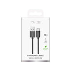 Puro TPE 12W USB-A - microUSB 1m laidas - juodas -- Cell phone cables