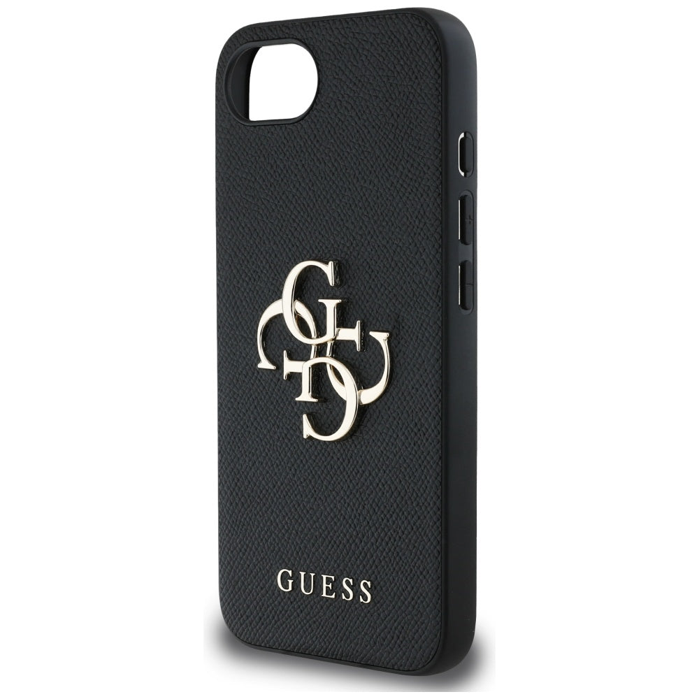 Guess PU grūdintos tekstūros dėklas iPhone 16e – juodas