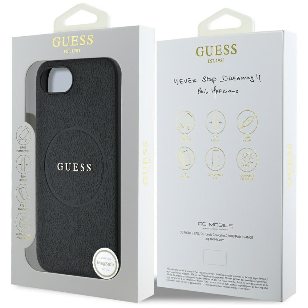 Guess MagSafe dėklas iPhone 16e – juodas