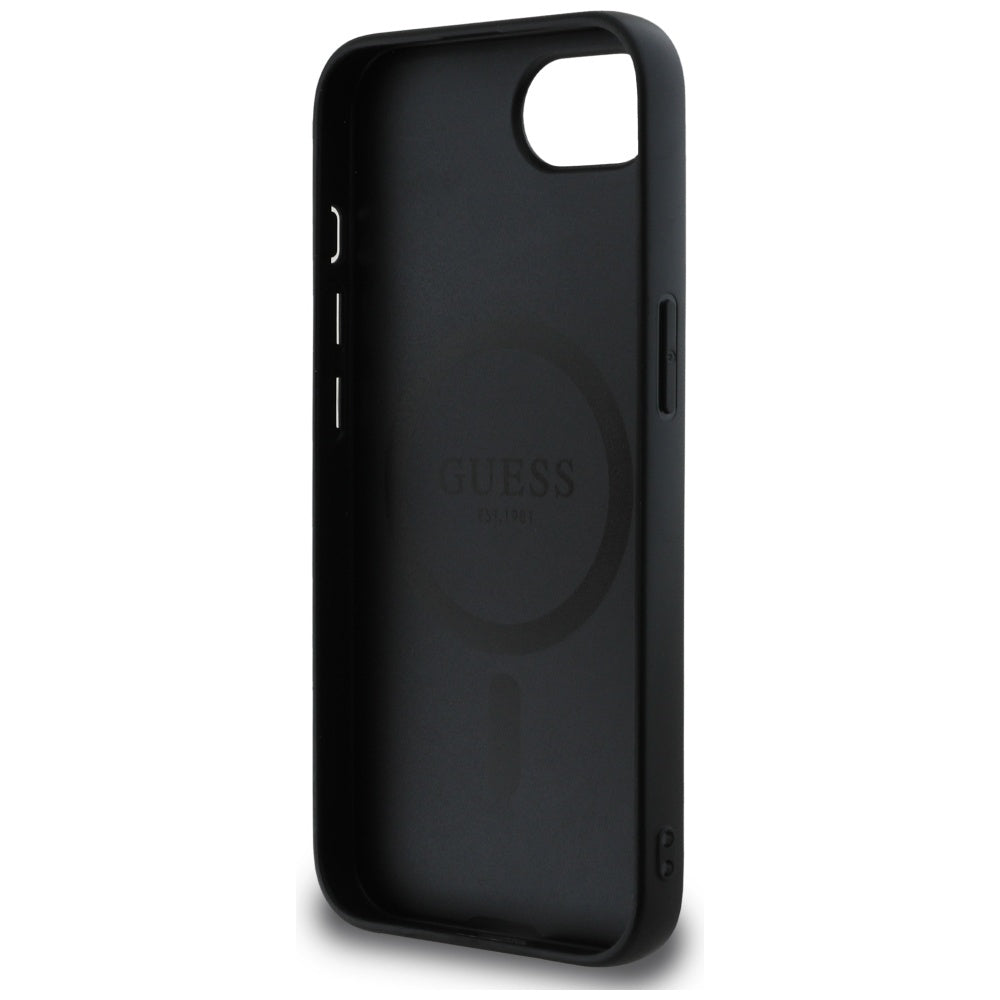 Guess MagSafe dėklas iPhone 16e – juodas