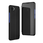Clear View dėklas iPhone 16e su atvartu – juodas