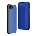 Clear View dėklas iPhone 16e su atverčiamu dangteliu – mėlynas