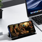 Clear View dėklas iPhone 16e su atverčiamu dangteliu – mėlynas