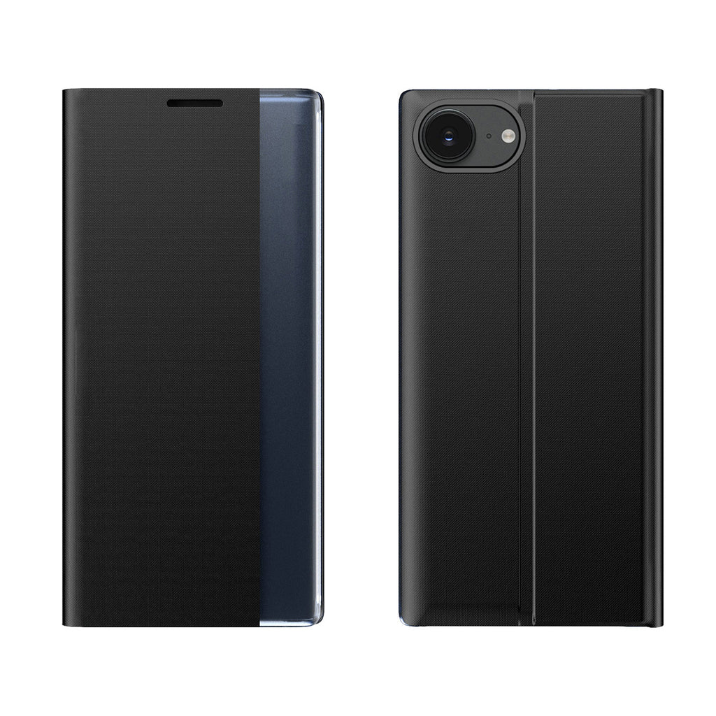 New Sleep Case dėklas iPhone 16e su stovu – juodas