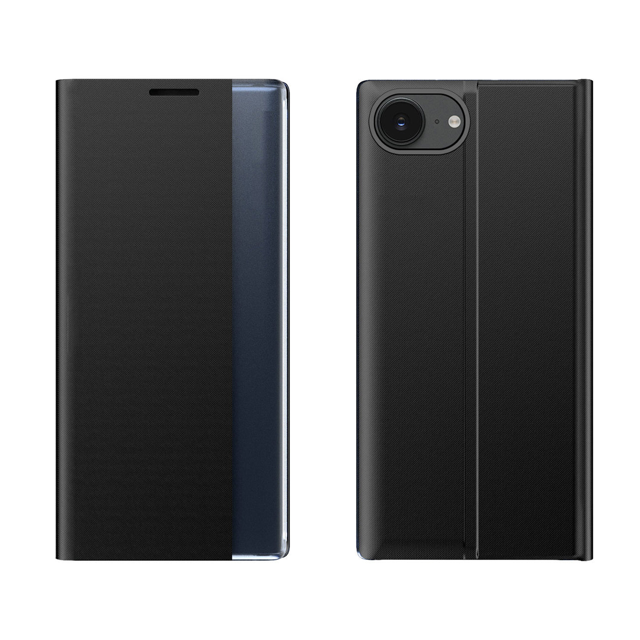 New Sleep Case dėklas iPhone 16e su stovu – juodas