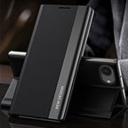 Sleep Case Pro dėklas iPhone 16e su atverčiamu dangteliu – juodas