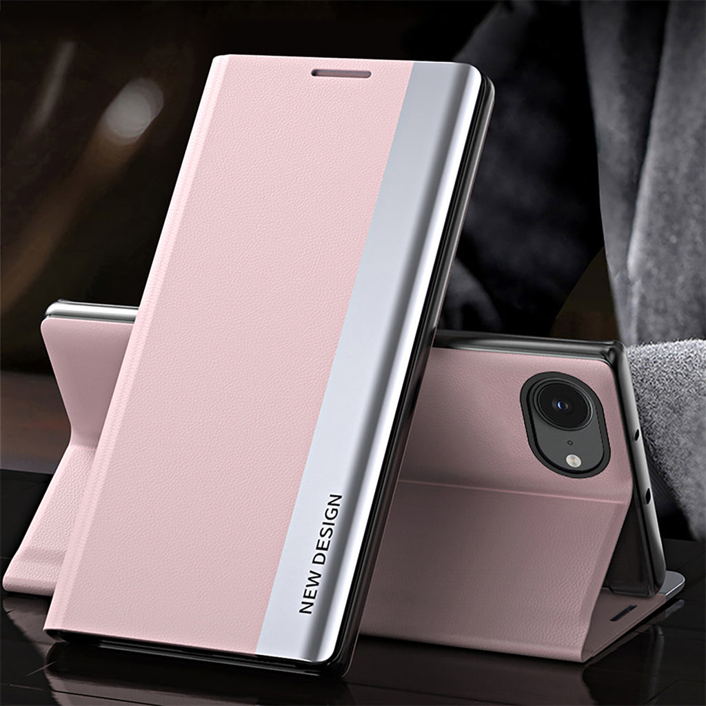 Sleep Case Pro dėklas iPhone 16e – rožinis, su stovu
