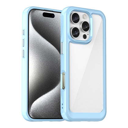 Skaidrus dėklas iPhone 16e Outer Space – mėlynas