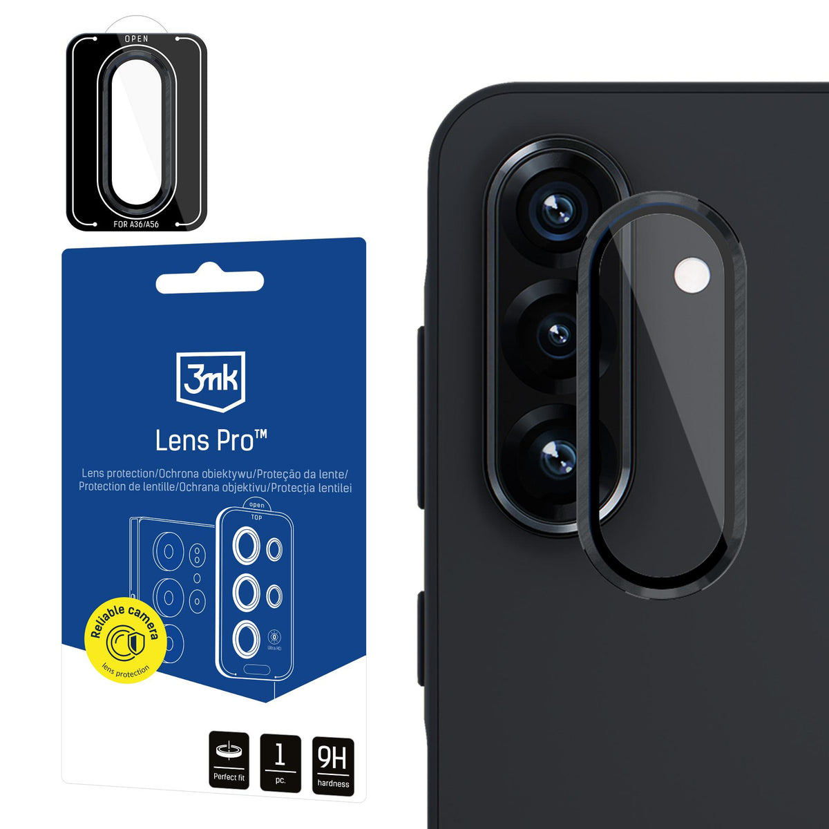 3mk objektyvo apsaugos kameros stiklas, skirtas Samsung Galaxy A36 5G